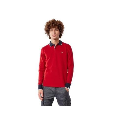 Lange Mouw Polo GAS , Red , Heren