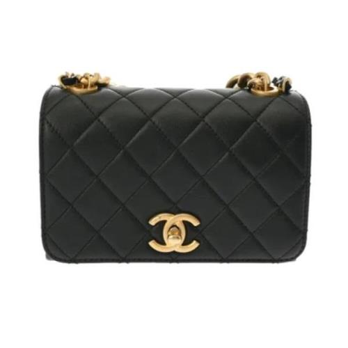 Pre-owned Leather chanel-bags Chanel Vintage , Black , Dames