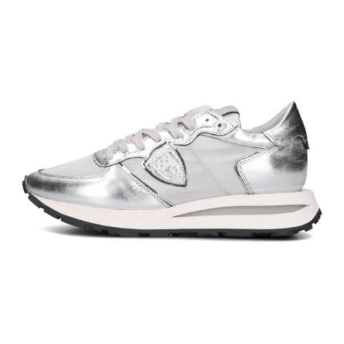 Zilveren Tropez Haute Low Woman Sneakers Philippe Model , Gray , Dames