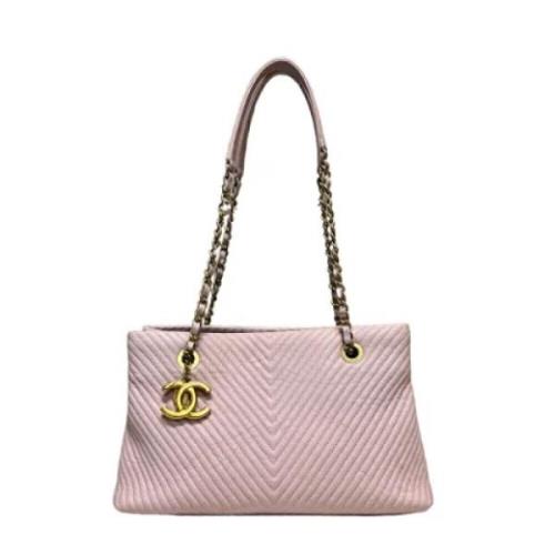 Pre-owned Leather chanel-bags Chanel Vintage , Pink , Dames