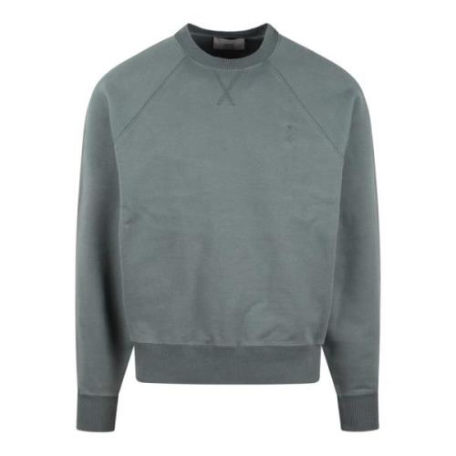 Tonal Heart Geborduurde Sweatshirt Ami Paris , Green , Heren