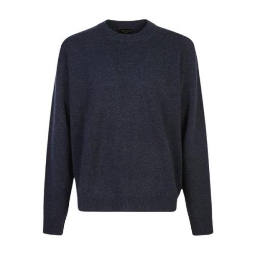 Blauwe Sweaters voor Mannen Roberto Collina , Blue , Heren