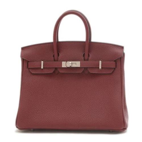 Pre-owned Leather handbags Hermès Vintage , Red , Dames