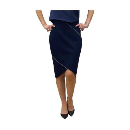 Knielange Rok met Uniek Design Alviero Martini 1a Classe , Blue , Dame...