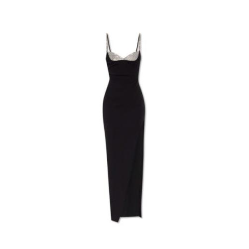 Jurk met glinsterende kristallen Balmain , Black , Dames