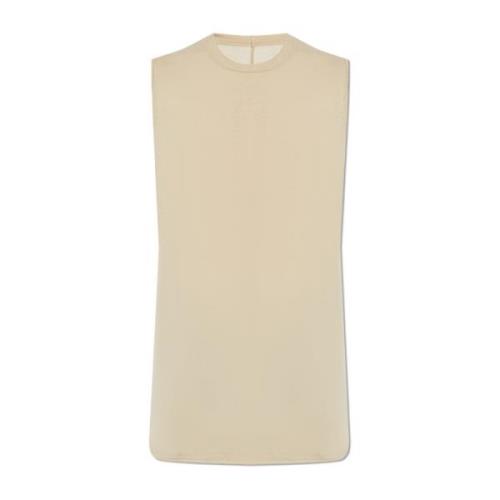 T-shirt Basic Rick Owens , Beige , Heren