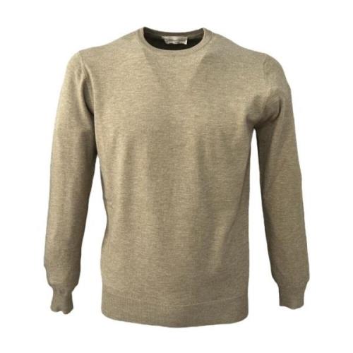 Crew Neck Sweater Cashmere Company , Beige , Heren