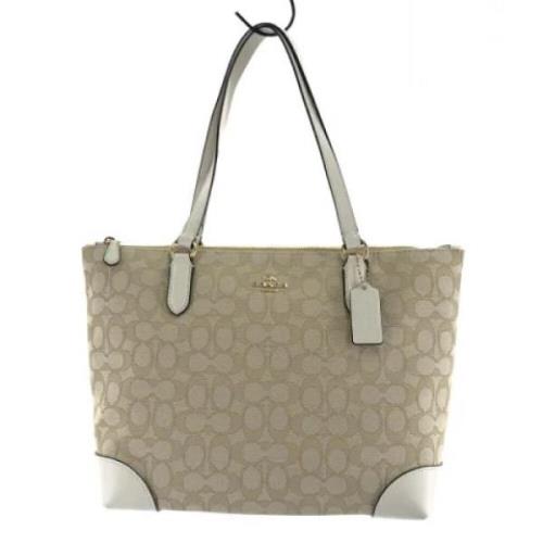 Pre-owned Fabric totes Coach Pre-owned , Beige , Dames