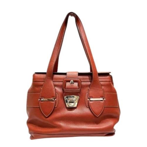 Pre-owned Leather totes Salvatore Ferragamo Pre-owned , Brown , Dames