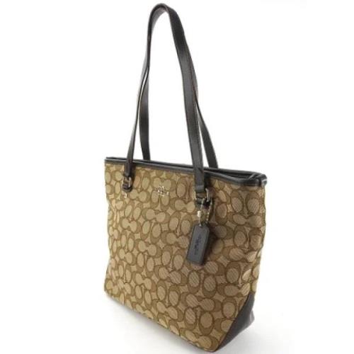 Pre-owned Canvas totes Coach Pre-owned , Beige , Dames