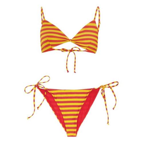 Gestreepte Bikini Top in Geel Gallo , Multicolor , Dames