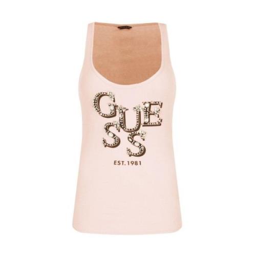 Mouwloze Top Guess , Pink , Dames