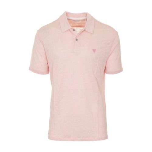 Polo Shirt Guess , Pink , Heren