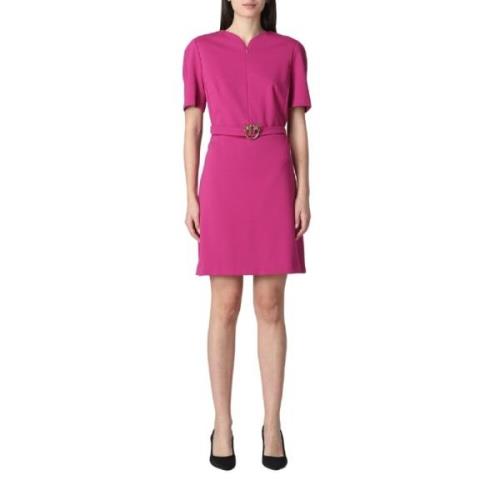 Knielange Jurk Pinko , Pink , Dames