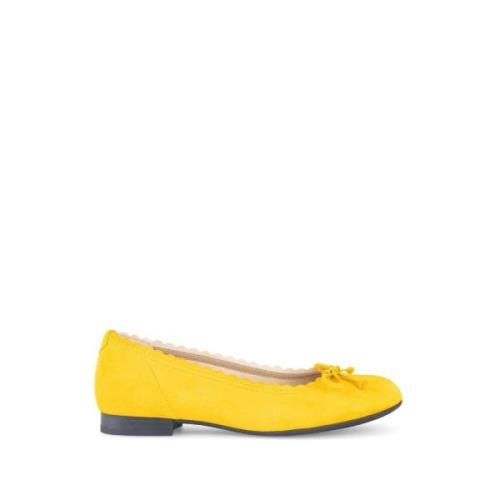 Gele Suède Ballerina Schoenen Gabor , Yellow , Dames