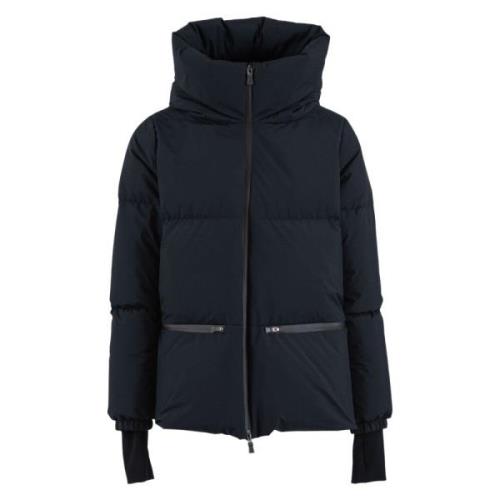 Marineblauwe Gewatteerde Jas Herno , Black , Dames