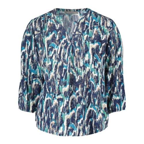 Grafische Print Blouse Betty & Co , Blue , Dames