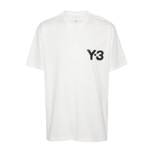 Reflecterend Logo T-shirt Y-3 , White , Heren