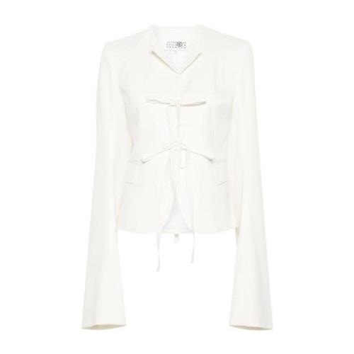 Italiaanse Twill Blazer met Extra Lange Mouwen MM6 Maison Margiela , W...