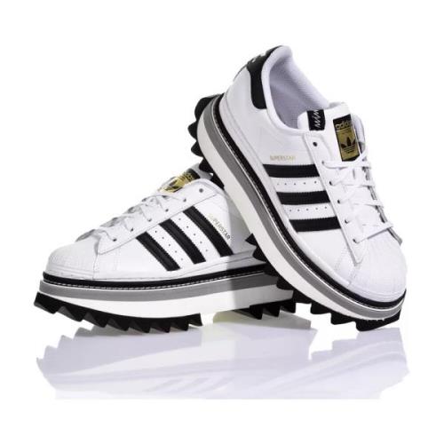 Gepersonaliseerde Damessneakers Wit Zwart Adidas , White , Dames