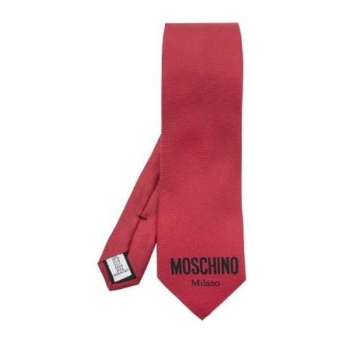 Stropdas met logo Moschino , Red , Heren