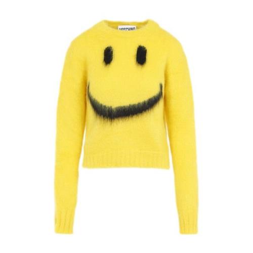 Gele Mohair Sweater Moschino , Yellow , Dames