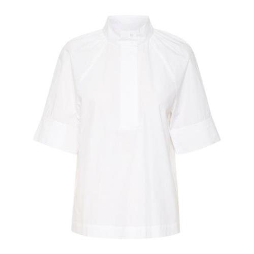 Witte Katoenen Overhemdblouse InWear , White , Dames