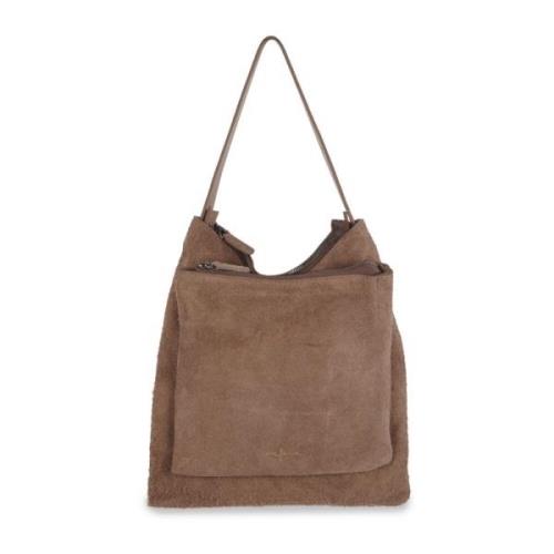 Leren Combo Clutch Tas Bruin Cortana , Brown , Dames