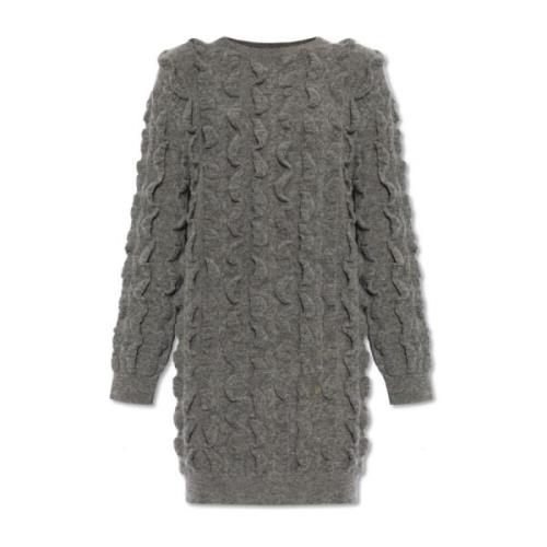 Jurk met ruches Moschino , Gray , Dames