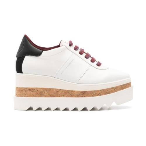 Witte Sneakers Paneelontwerp Logoprint Stella McCartney , White , Dame...