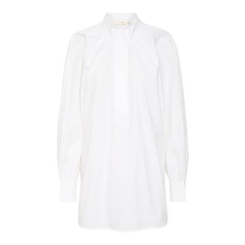 Gedrapeerde Tuniek Blouse Puur Wit InWear , White , Dames