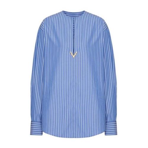 Blauwe Top voor Stijlvolle Look Valentino Garavani , Blue , Dames