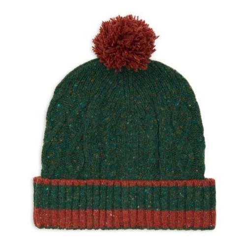 Groene Aran-gebreide wollen beanie Gallo , Multicolor , Unisex