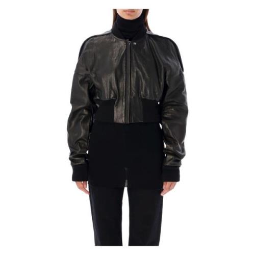 Zwarte Flight Jacket Losse Pasvorm Rick Owens , Black , Dames