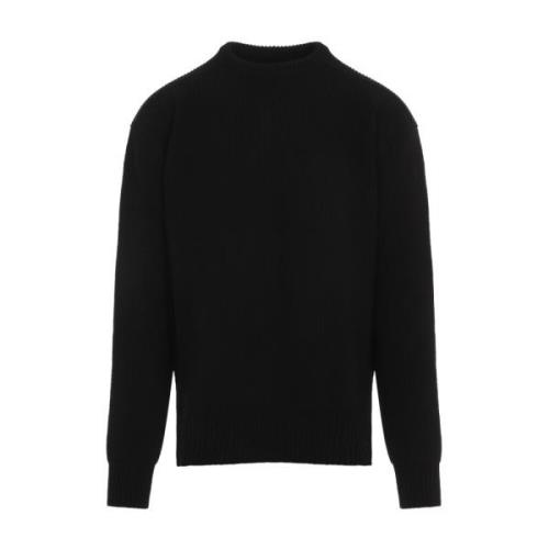 Zwarte Visser Wol Pullover Trui Rick Owens , Black , Heren