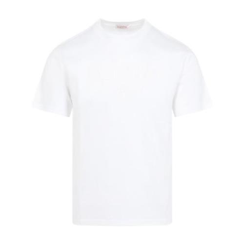 Witte T-shirts Polos voor mannen Valentino , White , Heren