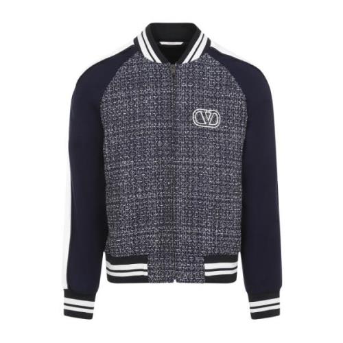 Blauwe Jas voor Mannen Aw24 Valentino , Blue , Heren