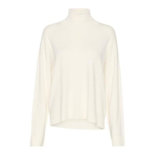 Snow White Gebreide Rollneck Trui My Essential Wardrobe , White , Dame...