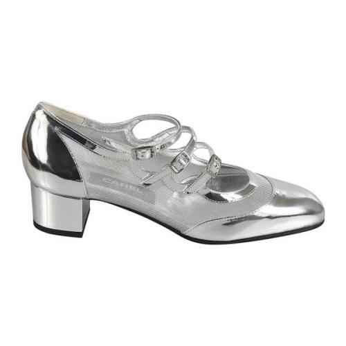 Zilver Gelamineerde Pumps met Hak Carel , Gray , Dames