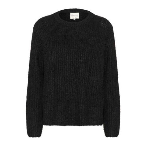 Zwarte Gebreide Pullover Trui My Essential Wardrobe , Black , Dames