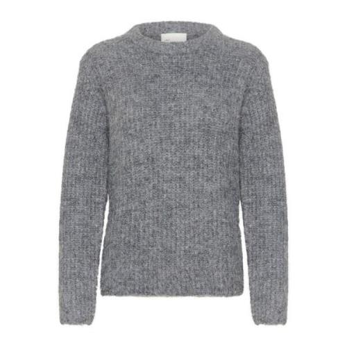 Gebreide Pullover Iron Grey Melange My Essential Wardrobe , Gray , Dam...