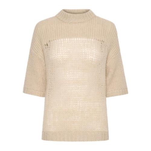 Veermelange Gebreide Blouse My Essential Wardrobe , Beige , Dames