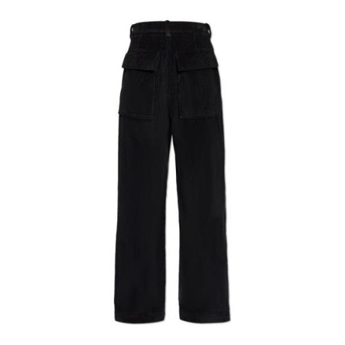 Ribfluwelen broek Jil Sander , Black , Heren