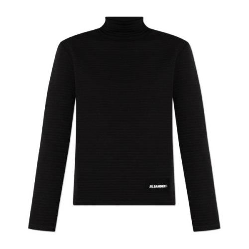 Top met logo Jil Sander , Black , Dames