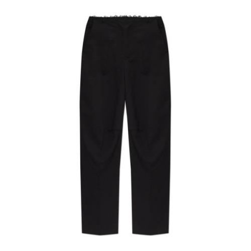 Broek met vintage-effect MM6 Maison Margiela , Black , Dames