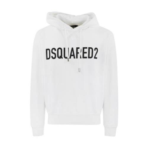 Witte Hoodie van Katoen Dsquared2 , White , Heren