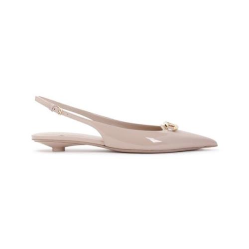 Rose VLogo Bold Ballerina Schoenen Valentino Garavani , Beige , Dames