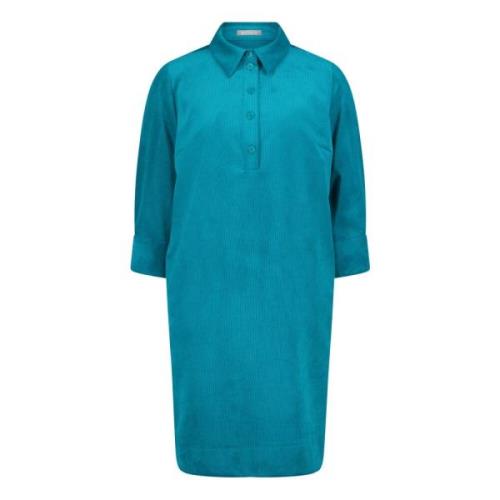 Casual Jurk met Kraag Betty & Co , Blue , Dames