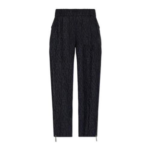 Monogram Broek Emporio Armani , Blue , Dames