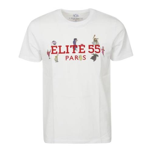 Katoenen T-shirt met voorkantprint Equipe 55 , White , Heren